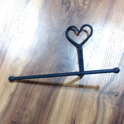 Wrought Iron Metal Toilet Roll Holder for Bathroom Toilet Wall Mount Handmade Bathroom Lavatory Toilet Paper Holder Wall Mount Black Finish  260mm  #8051 - Image 6