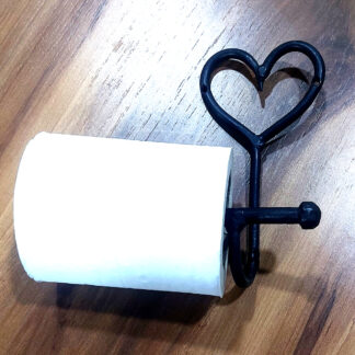 Toilet Paper Holder Heart Forged Iron 160mm #8053