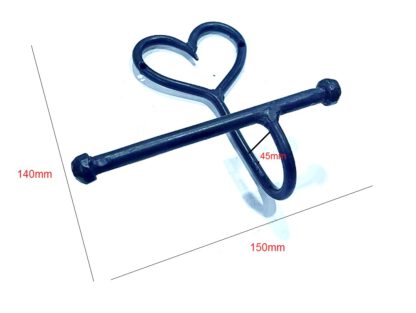 Wrought Iron Metal Toilet Roll Holder for Bathroom Toilet Wall Mount Handmade Bathroom Lavatory Toilet Paper Holder Wall Mount Black Finish 160mm #8053 - Image 2
