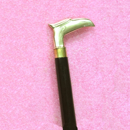Antique Wooden Walking Stick with Brass Handle 937mm #8057 - Image 2
