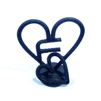 Hand Forged Iron Heart Shape Show Piece Home Decoration Handicrafts 125mm #8070