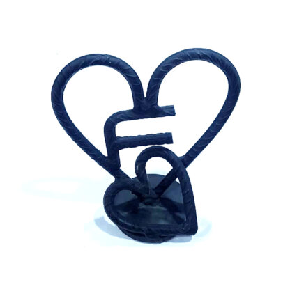 Hand Forged Iron Heart Shape Show Piece Home Decoration Handicrafts 125mm #8070