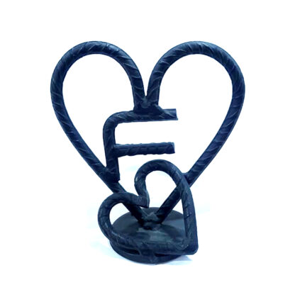 Hand Forged Iron Heart Shape Show Piece Home Decoration Handicrafts 125mm #8070 - Image 2