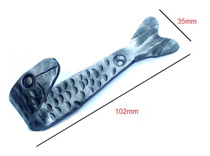 Hand Forged Iron Coat Hook-Fish 102mm #8075 - Image 2
