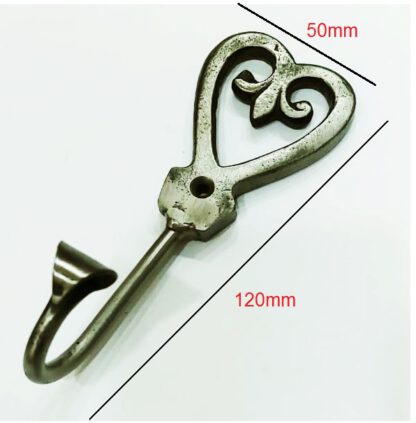 Hand Forged Iron Coat Hook 120mm #8077 - Image 2