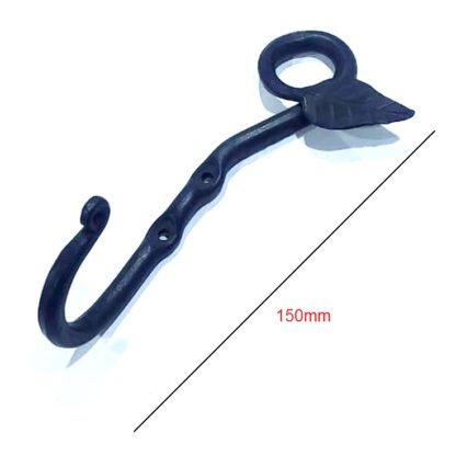 Hand Forged Iron Coat Hook 150mm #8086 - Image 2