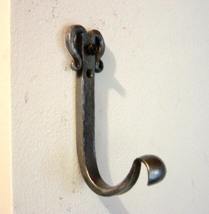 Hand Forged Iron Coat Hook 105mm #8099 - Image 3