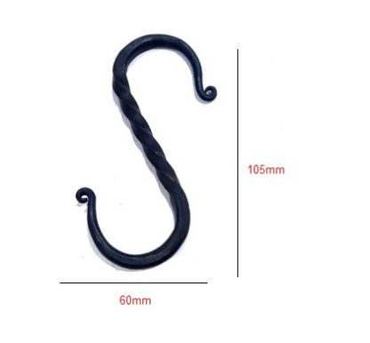 Hand Forged Iron Coat Hook 105mm #8105 - Image 2