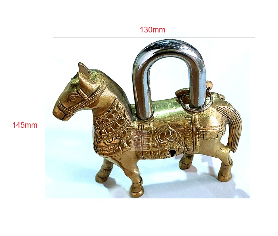 Brass Door Lock Horse 130mm #4024 - Image 2