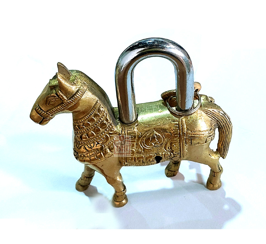Brass Door Lock Horse 130mm #4024 - Image 3