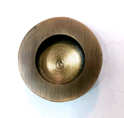 Brass Finger Pulls Handle Recessed Edge Flush Fitting Pocket Insert Wardrobe Sliding Doors Brass Antique Finish 50mm #5045 - Image 3