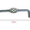 Hand Forged Iron Cabinet Pull Handle 135mm #6173 - Image 2