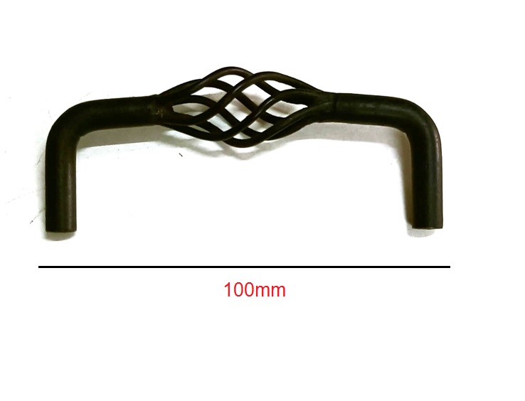 Hand Forged Iron Cabinet Pull Handle 100mm #6175 - Image 2