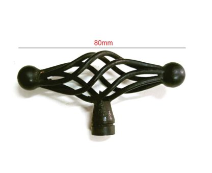 Hand Forged Iron Cabinet Pull Handle 80mm #6176 - Image 2