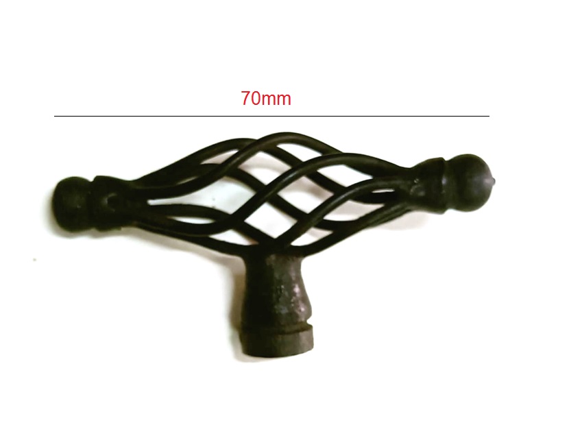 Hand Forged Iron Cabinet Pull Handle 70mm #6177 - Image 2