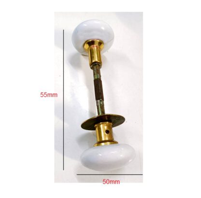 Brass Ceramic Door Knob 50mm #6050 - Image 2