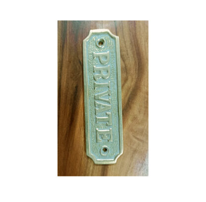 Brass "PRIVATE" Sign Plaque Door Wall Cafe Shop Pub Hotel Bar Work Polish Brass/Colored Vintage Finish 115mm #6068 - Image 3