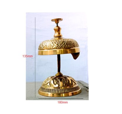 Brass Table Desk Calling Bell 135mm #6183 - Image 2