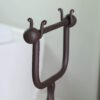 Wrought Iron Freestanding Toilet Roll Holder with Top Storage Shelf, Toilet Paper Holder Stand, Toilet Paper Roll Holder with Reserve, Floor Standing Toilet Roll ,Black Finish 660mm #6346 - Image 3