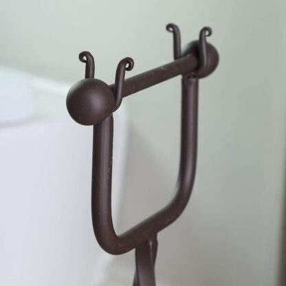 Wrought Iron Freestanding Toilet Roll Holder with Top Storage Shelf, Toilet Paper Holder Stand, Toilet Paper Roll Holder with Reserve, Floor Standing Toilet Roll ,Black Finish 660mm #6346 - Image 3