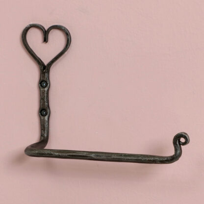 Wrought Iron Metal Toilet Roll Holder for Bathroom Toilet Wall Mount Handmade Bathroom Lavatory Toilet Paper Holder Wall Mount Natural Finish #6361 - Image 2