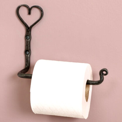 Wrought Iron Metal Toilet Roll Holder for Bathroom Toilet Wall Mount Handmade Bathroom Lavatory Toilet Paper Holder Wall Mount Natural Finish #6361 - Image 3
