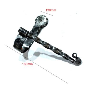 Forged Iron Metal Toilet Roll Holder for Bathroom Toilet Wall Mount Handmade Bathroom Lavatory Toilet Paper Holder Wall Mount Natural Lacquer Finish 165mm #8181 - Image 2