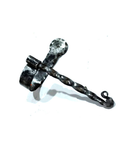 Forged Iron Metal Toilet Roll Holder for Bathroom Toilet Wall Mount Handmade Bathroom Lavatory Toilet Paper Holder Wall Mount Natural Lacquer Finish 165mm #8181 - Image 3