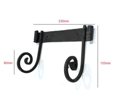 Forged Iron Metal Toilet Roll Holder for Bathroom Toilet Wall Mount Handmade Bathroom Lavatory Toilet Paper Holder Wall Mount Black Finish 230mm #8186 - Image 2
