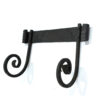 Forged Iron Metal Toilet Roll Holder for Bathroom Toilet Wall Mount Handmade Bathroom Lavatory Toilet Paper Holder Wall Mount Black Finish 230mm #8186