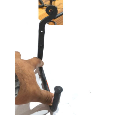 Wrought Iron Metal Toilet Roll Holder for Bathroom Toilet Wall Mount Handmade Bathroom Lavatory Toilet Paper Holder Wall Mount Black Finish 230mm #8188 - Image 3