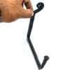 Wrought Iron Metal Toilet Roll Holder for Bathroom Toilet Wall Mount Handmade Bathroom Lavatory Toilet Paper Holder Wall Mount Black Finish 230mm #8188 - Image 4