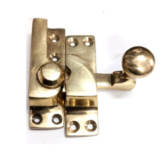Sash Window Turn Latch Set Brass 75mm #8240
