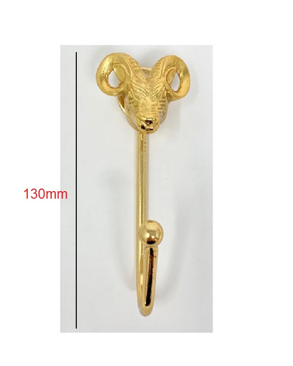 Cast Iron Animal Coat Hook-Ram 130mm #8273 Antique Finish - Image 2