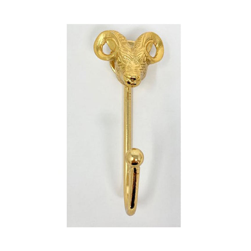 Cast Iron Animal Coat Hook-Ram 130mm #8273 Antique Finish