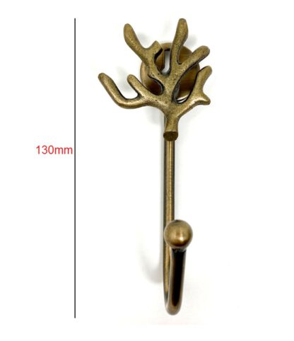 Cast Iron Animal Coat Hook-Small Coral 130mm #8277 Antique Finish - Image 2