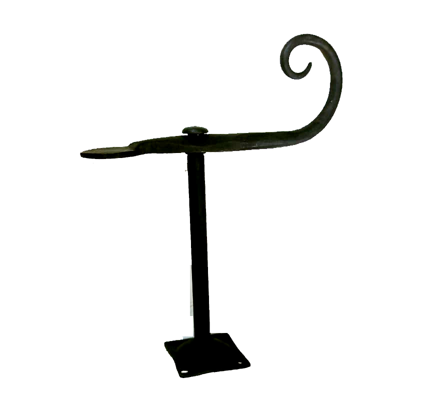 Hand Forged Iron Window Shutter Dogs Curly Tail 130mm Fenster Halter #8287 Black Finish