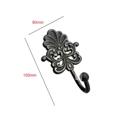 Cast Iron Coat Hook 150mm #8321 - Image 2