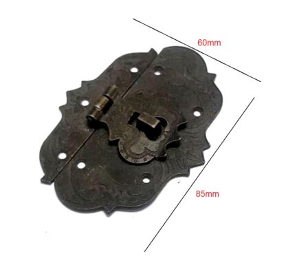 Brass Trunk Box Lockable Hasp Staple Arabic design 85mm #8397 - Image 2