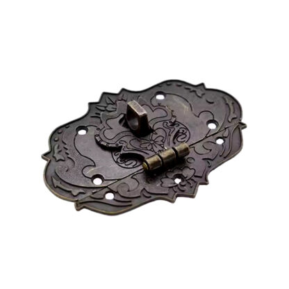 Brass Trunk Box Lockable Hasp Staple Arabic design 85mm #8397 - Image 5