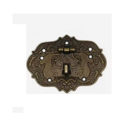 Brass Trunk Box Lockable Hasp Staple Arabic design 85mm #8397 - Image 3