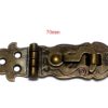 Brass Trunk Box Lockable Hasp Staple Arabic design 70mm #8399 - Image 2