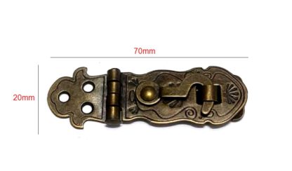 Brass Trunk Box Lockable Hasp Staple Arabic design 70mm #8399 - Image 2