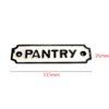 Cast Iron "PANTRY" Sign Plaque Door Wall Cafe Shop Pub Hotel Bar Work B/White Vintage Finish 115mm #8482 - Image 2