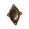 Antique Oval Beehive Design Door Lock Keyhole Escutcheon Various Finishes Brass Victorian Standard Profile Keyhole Closed Covered Lock Swing Cover Plate Escutcheon Brass Antique Finish 62mm #8504 - Image 4