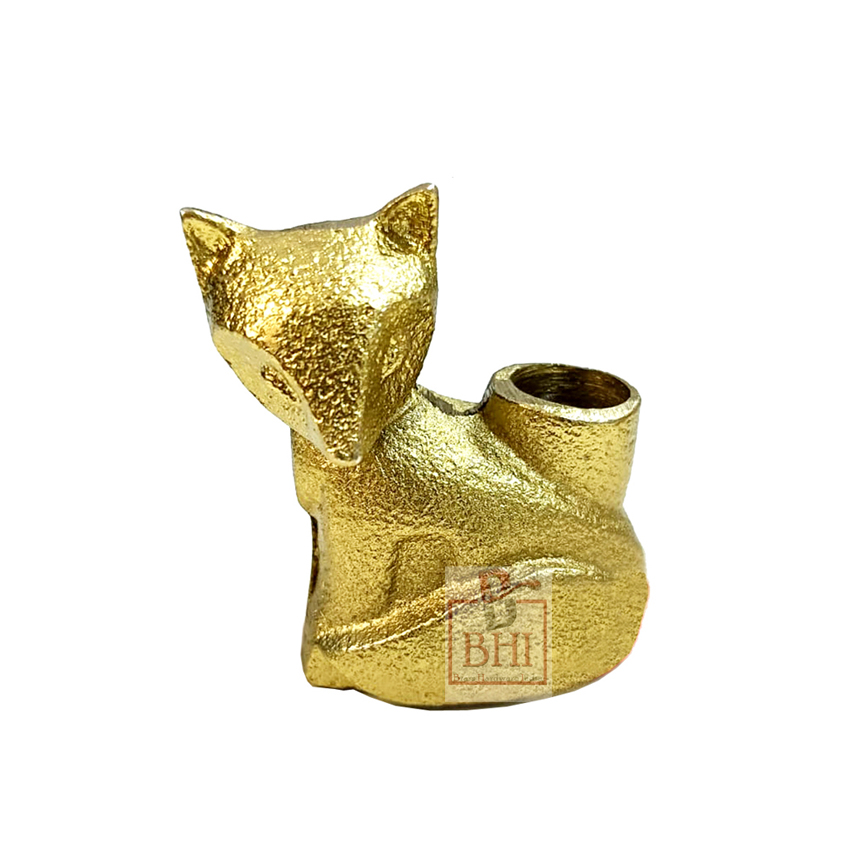 Cast Iron Candle holder fox Set of 2 Piece 55mm #8524 - Image 2