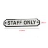 Cast Iron "STAFF ONLY" Sign Plaque Door Wall Fence Post Cafe Shop Pub Hotel Bar Work B/White Vintage Finish 150mm #862 - Image 2