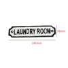 Cast Iron "LAUNDRY ROOM" Sign Plaque Door Wall Cafe Shop Pub Hotel Bar Work B/White Vintage Finish 145mm #876 - Image 2