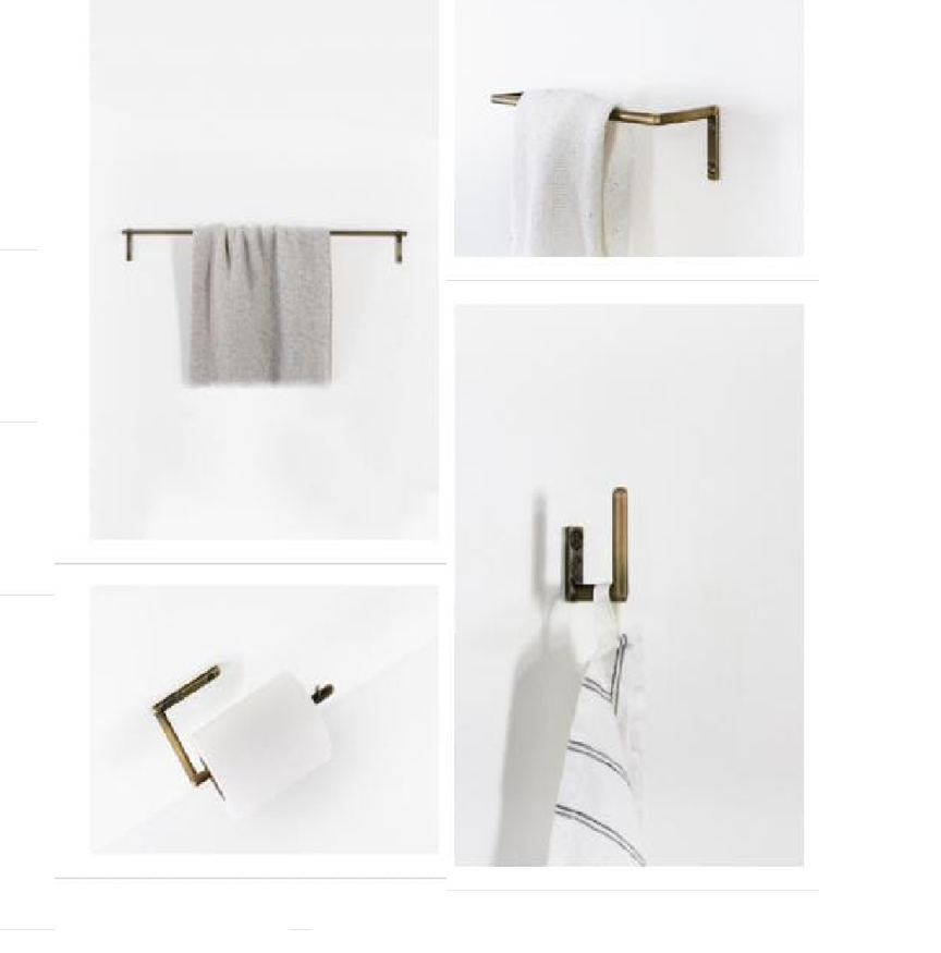 Brass Bar Rail Bathroom Accessories Set #8550 - Image 2