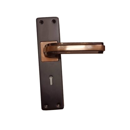 Iron Mortice KY Door Handle On Plate 200mm #8651 - Image 2